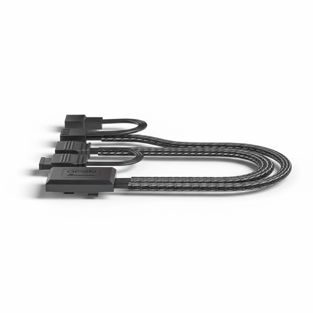 ASIAHORSE COSMIQ Black Power Connect Cable with Premium Sleeved Design, Reinforced Connectors, Universal PSU Compatibility and Clean Cable Management for Custom Gaming PCs