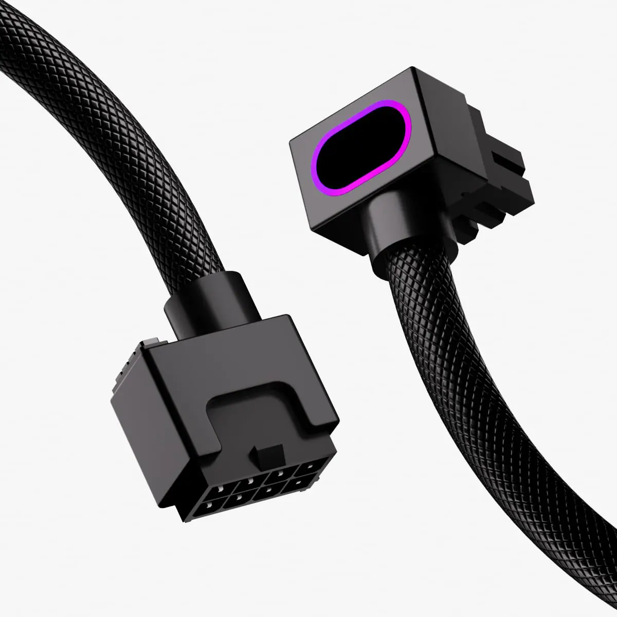 ASIAHORSE Hydrus 8-Pin ARGB GPU B Extension Cable – 30cm, Black, 18AWG Wire, 12V RGB Lighting, 25A Current, 300W Power, Premium PVC Sleeving for High-Performance GPUs