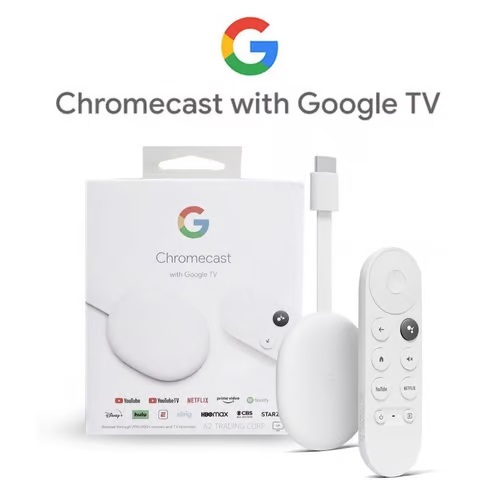 Google Chromecast with Google TV 4K – Streaming Stick Entertainment with Voice Search – Watch Movies, Shows, and Live TV in 4K HDR | Snow ~ OPEN BOX