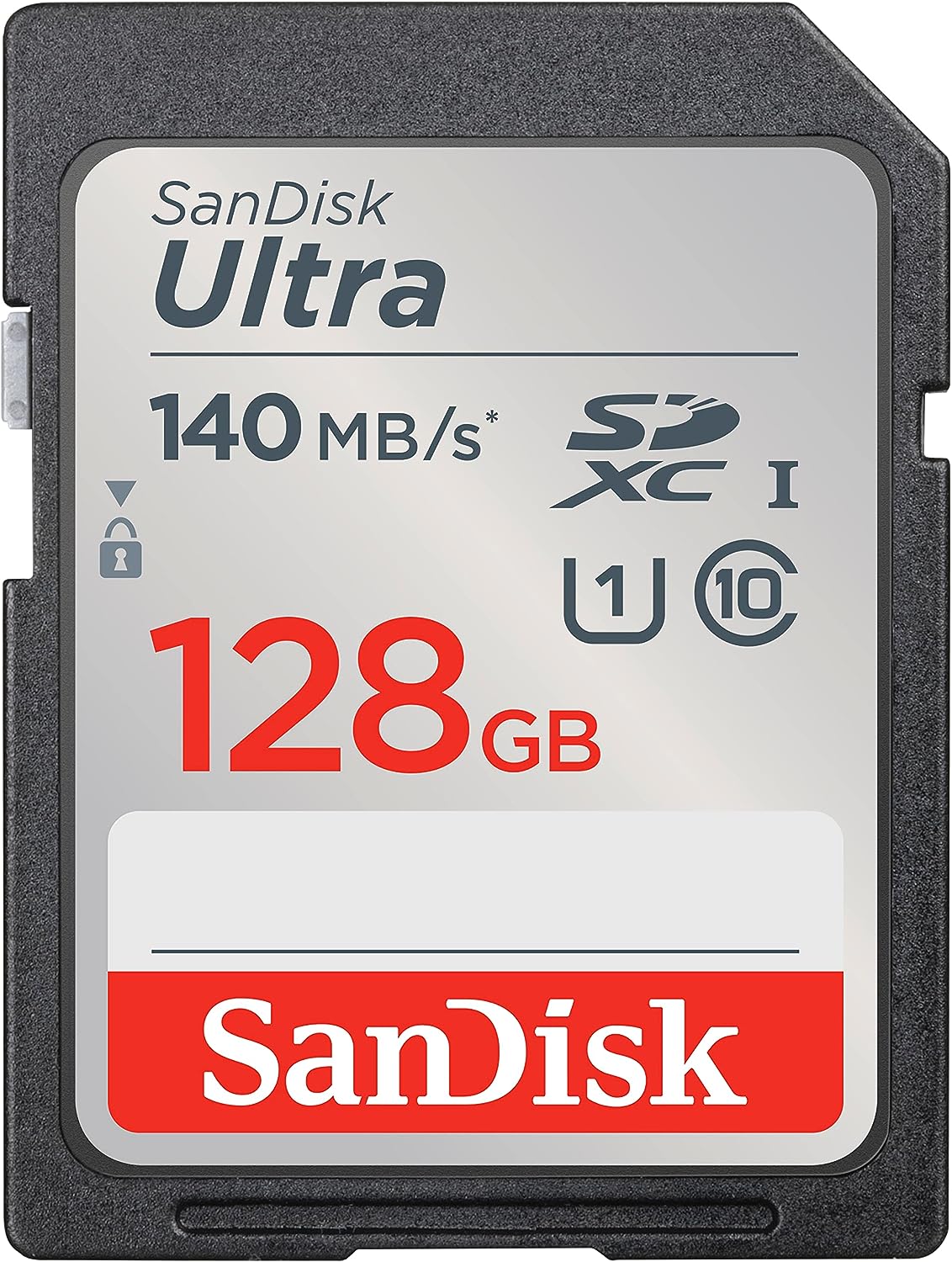 SanDisk 128GB Ultra SDXC UHS-I Memory Card – Up to 140MB/s, C10, U1, Full HD, SD Card