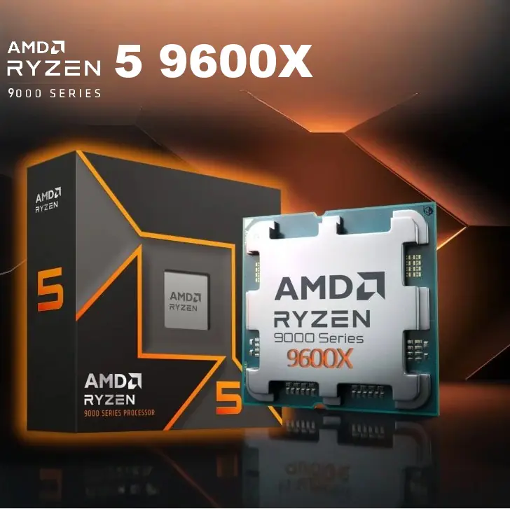 CPU AMD Ryzen 5 9600X – Ryzen 5 9000 Series Granite Ridge (Zen 5) 6 Cores / 12 Threads ; 5.4 GHz Max Boost ; Socket AM5 65W ; Radeon Graphics Processor ; Supports PCIe Gen 5 ; AMD EXPO™ Technology ; AI-Ready | BRAND-NEW BOXED | 1 YEAR WARRANTY