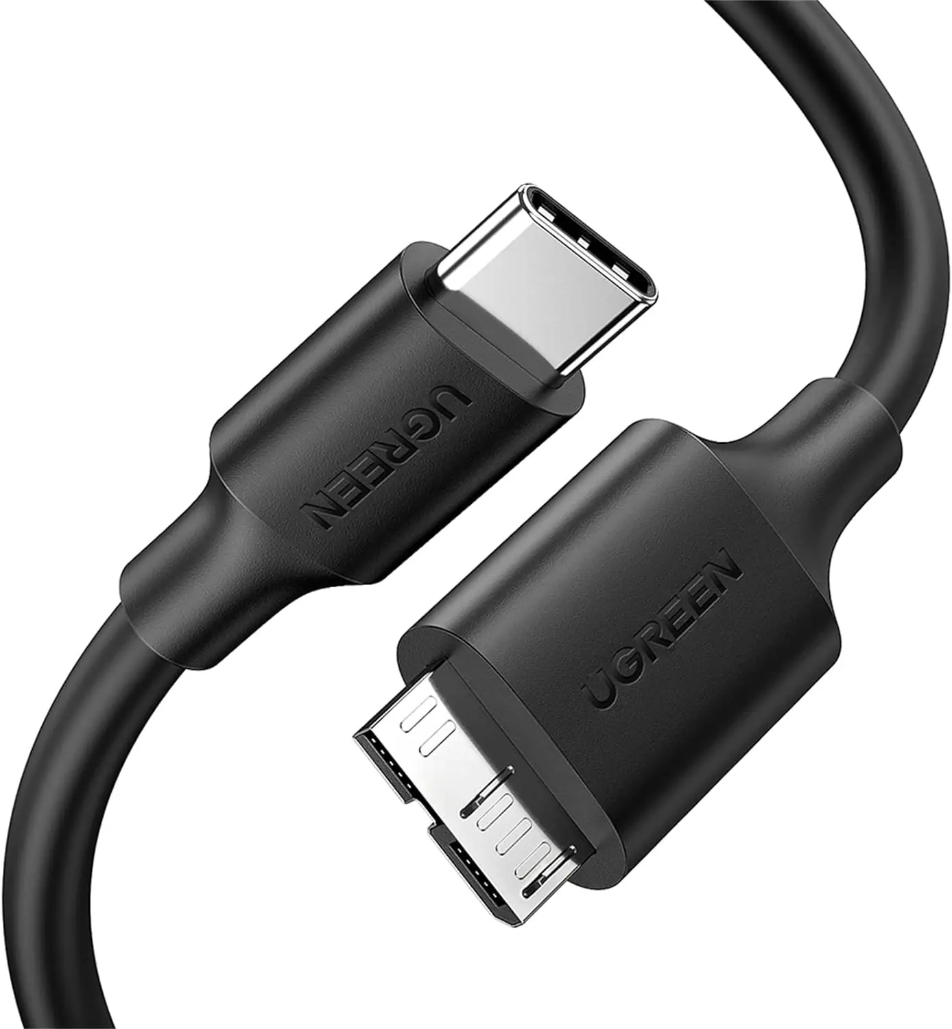 UGREEN USB C to USB 3.0 Micro B Cable, Fast Charging and Data Sync Transfer Cord, Compatible with Samsung Galaxy S5 Note 3 Seagate WD Toshiba External Hard Drive Camera, 1 meter | 20103